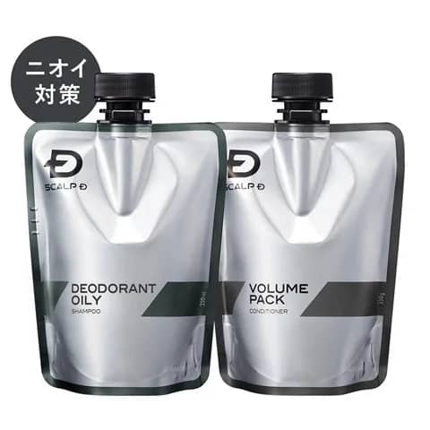 スカルプD　薬用スカルプシャンプー&薬用スカルプボリュームパックコンディショナー　デオドラントオイリーセット(脂性肌用)　つけかえ用