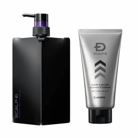 スカルプD　薬用スカルプシャンプー ストロングオイリー［超脂性肌用］＆スカルプD　ヘアカラーコンディショナー（ナチュラルブラック）