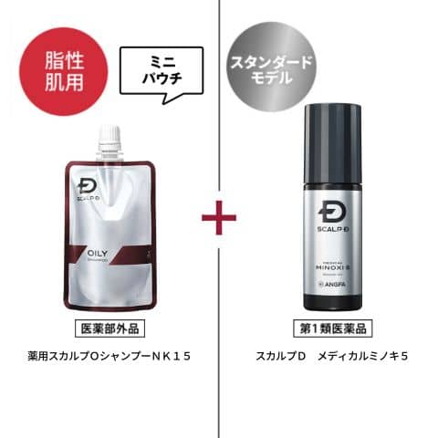 【ミニシャンプー付】スカルプＤ　メディカルミノキ５＆スカルプＤ　薬用スカルプシャンプー　オイリー ［脂性肌用］ミニシャンプーセット