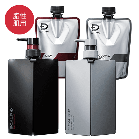 スカルプＤ 薬用スカルプシャンプー&薬用スカルプボリュームパックコンディショナー オイリーセット [脂性肌用]+つけかえオイリーセット