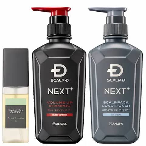 スカルプD NEXT+　シャンプー　オイリー&パックコンディショナー＆スタイルブースター オイル