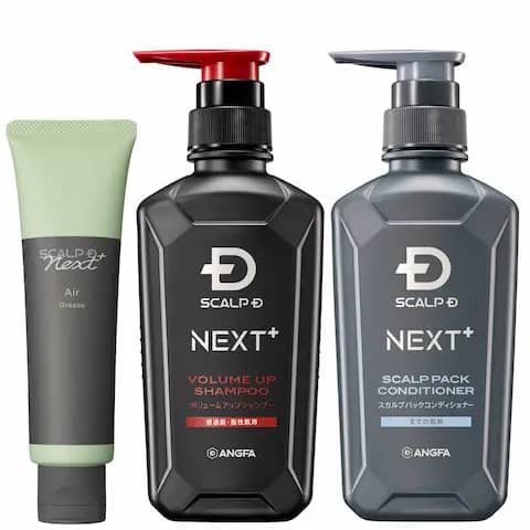 スカルプD NEXT+　ボリュームアップシャンプー　オイリー&パックコンディショナー&エアーグリース
