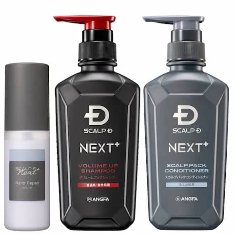 スカルプD NEXT+　シャンプー　オイリー&パックコンディショナー＆ミルクオイルセット