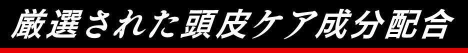 厳選された頭皮ケア成分配合
