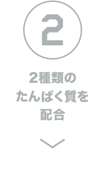 2種類のたんぱく質を配合