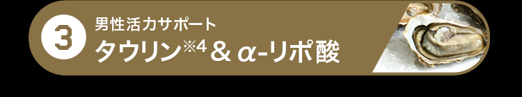 3.男性活力サポート タウリン※4&リポ酸