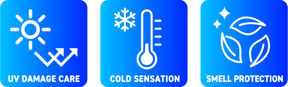 UV DAMAGE CARE, COLD SENSATION, SMELL PROTECTION