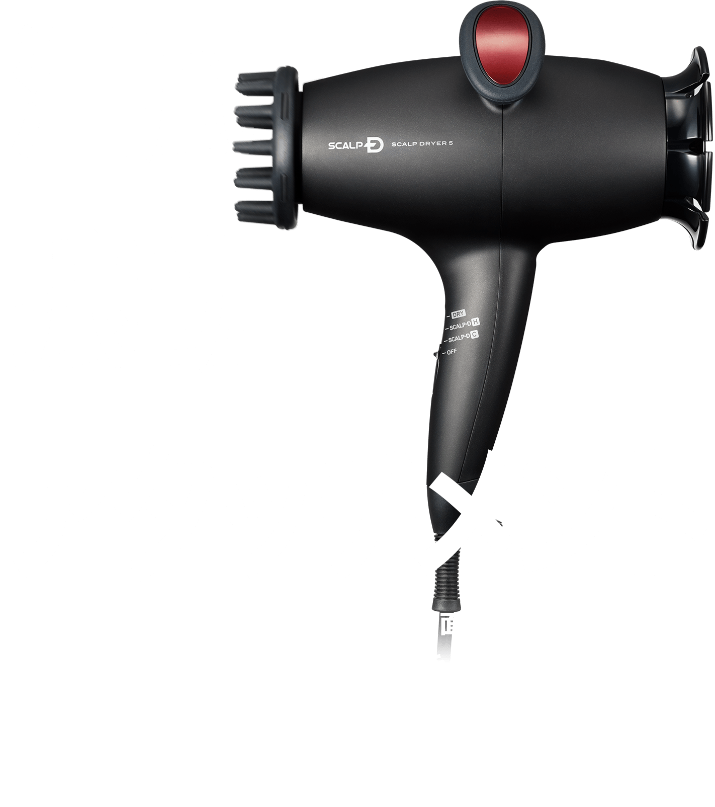 温風×振動×アタッチメント 遠赤外線の特性でもある、物質の表面ではなく内部を温めることと、約60℃の低温風が頭皮をやさしく乾かします。さらに毎分約3,700回※の振動で、地肌をじんわり刺激。温めながら頭皮を動かすことで、理想的な頭皮環境へと導きます。※スカルプヘッド (大) 装着、無負荷時。